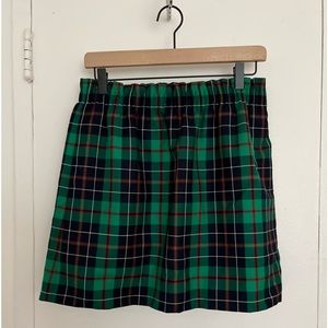 J. Crew Tartan Wool Pull On City Fit Skirt